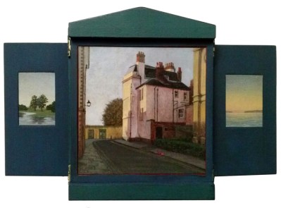 "Souvenir" gouache, casien and wood, 2013 4.5" x 7" open