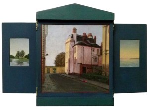 "Souvenir" gouache, casien and wood, 2013 4.5" x 7" open